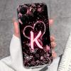 Initial Letter A-Z Fashion Phone Case For Xiaomi Poco X7 X6 X5 X4 X3 Pro C85 C75 C71 C51 C50 Black TPU Soft Silicone Protective Shell For Xiaomi Cover