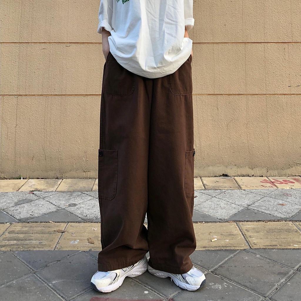 Plus Size Japanese-Style Retro Wide-Leg Work Pants for Women - Spring Collection