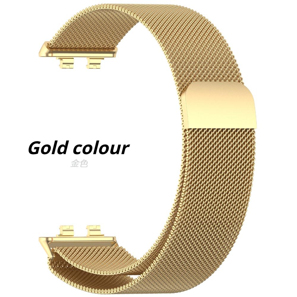 Pasek Mediolański Magnetyczny do Smartwatcha Huawei Band 11/11Pro Bransoleta Metalowa Ze Stali Nierdzewnej Pasek do Huawei Band 8/9/10