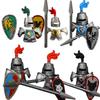 MOC Building Blocks Medieval Character Accessories Warhorses Militiamen Dragons Castles Knights Brick Gifts Toy Helmets Shields
