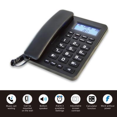 Desktop Corded Landline Phone Fixed Telephone Big Button for Elderly Seniors Phone with LCD Display