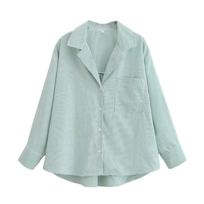 Fashion Wind 2024 New Fall Women's Clothing Elegant Versatile Long Sleeve Shirt Stripes Shorts Suit 3717240