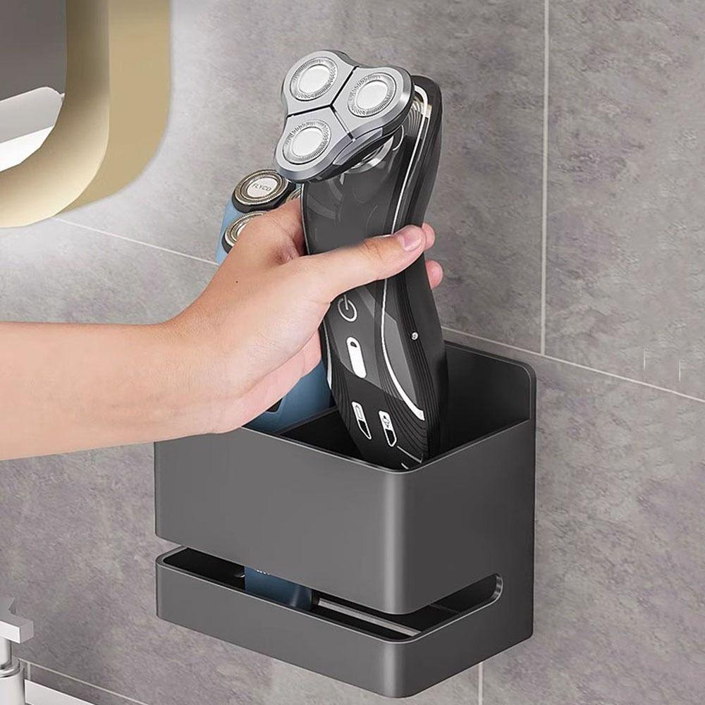 Wall Mounted Toothbrush Holder Punch Free Razor Storage Rack Practical Toothpaste Holder  Kitchen