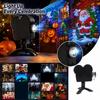Halloween & Christmas Holiday Projection Lamp, LED Decorative Light for Indoor & Outdoor Festive Scene Layout