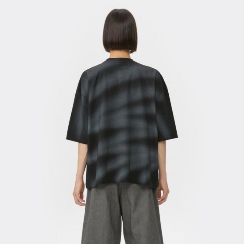 Customellow Black PrinT Half Sleeve T shirT cwTam25621bkx