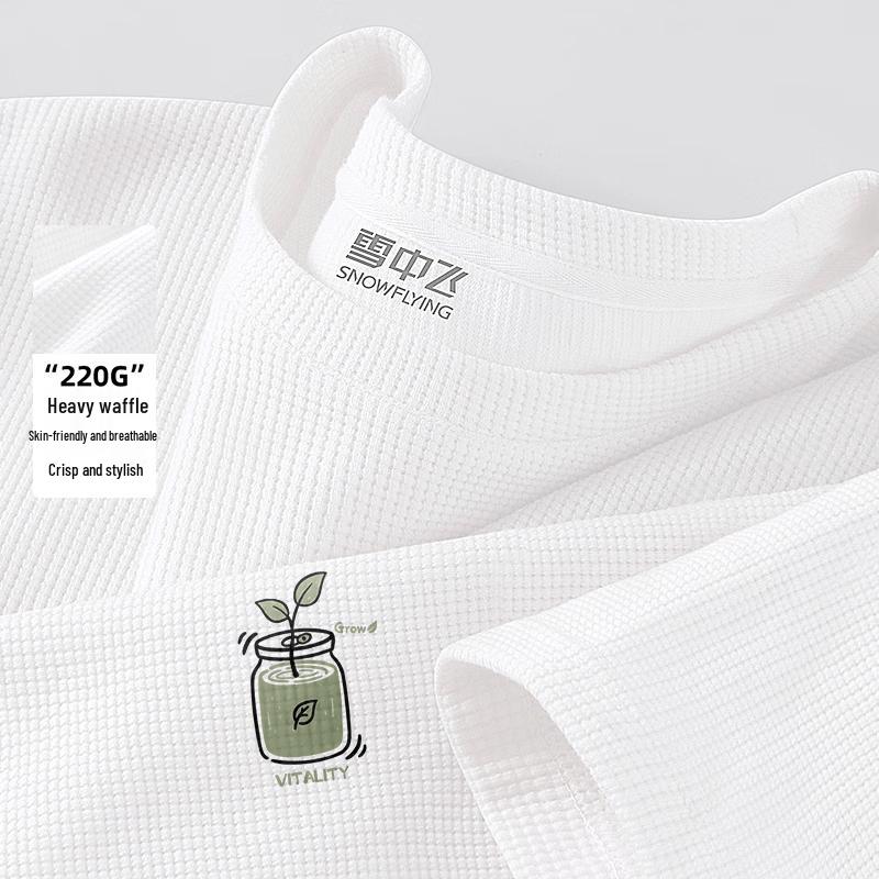 

Xuezhongfei Men s Waffle Knit Short Sleeve T-Shirt L