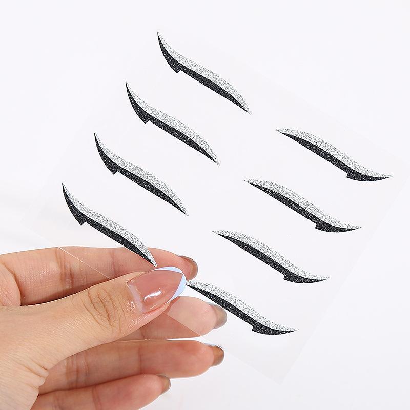 

Поддельная блестящая подводка для глаз, самоклеящаяся вечерние наклейка для макияжа, подводка для глаз, волшебная лента для двойного века, макияж кошачьего глаза, косметические инструменты 4pairs