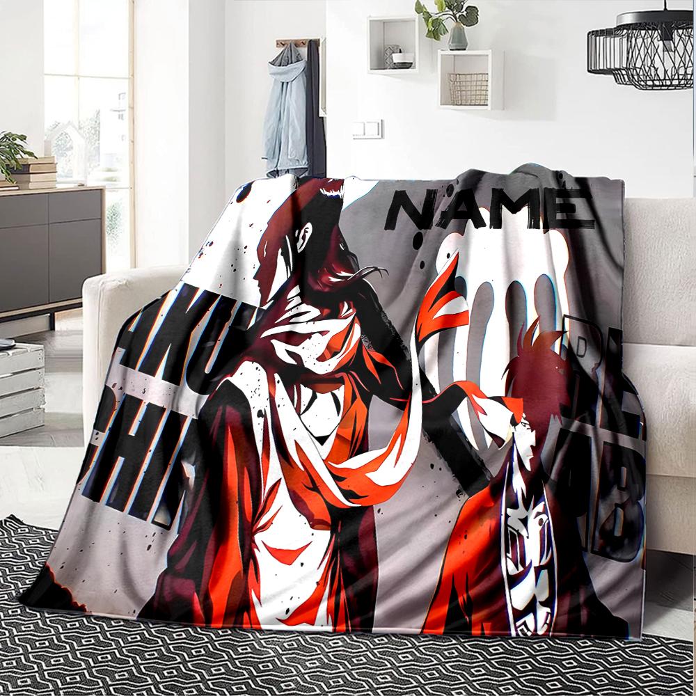 Customiz Name Personality Byakuya Kuchiki (2) Blanket Soft &Warm Sofa Office Bed Travel Lunch Break Blanket, Gift Suitable for All Seasons