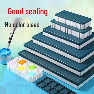 Portable Watercolor Palette Box: Moisturizing Sealed, 24/36/48 Wells with Soft Cover for Gouache Painting, Includes 24 Colors.