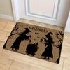 Halloween Pumpkin WELCOME Rug Living Room Bedroom Entry Gothic Witch Doormat Outdoor Anti-slip Floor Mat Sofa Foot Mat Kitchen