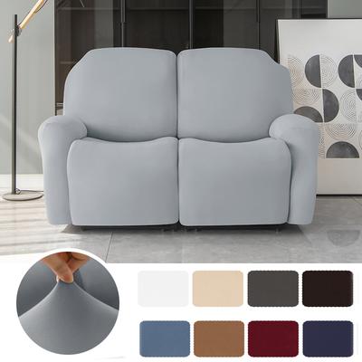 Solid Color Recliner Sofa Cover Stretch Reclining Sofas Cover For Living Room Thick Soft Armchair Covers 4 Pieces For Home Decor