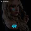 Luminous Blue Tattoo Sticker Nightclub Bar Music Festival Party Female Tattoo Sticker Cool Glowing Face Sticker