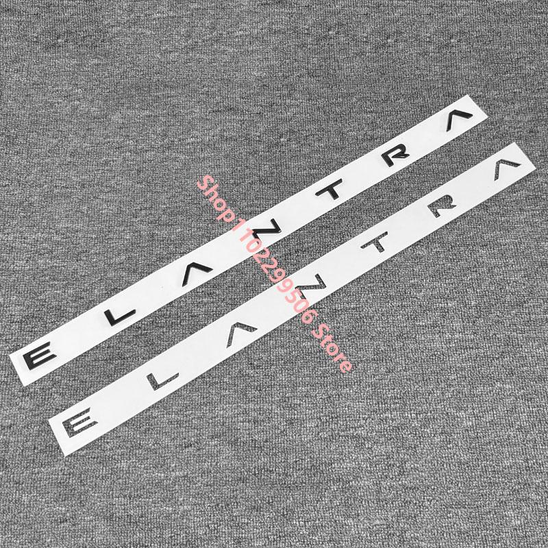 Car Taigate 3D Letter Logo Sticker Trunk Nameplate Decoration Badge Decal Emblem For ELANTRA 2021 2022