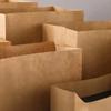 50pcs Not Oil Proof Kraft Paper Bag Square-bottom Convenience Bag New Food Packaging Bag  Vegetable