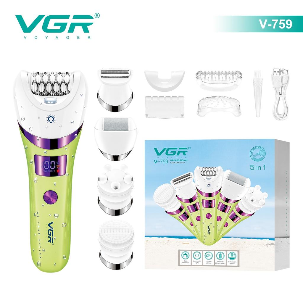 VGR 5-in-1 neues High-End-Haarschneideset multifunktionaler Körperhaarentferner Legierungsklinge Ganzkörper-Haarentfernungsgerät V-759