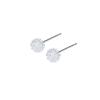 Korean Dandelion Flower Sterling Silver Stud Earrings for Women