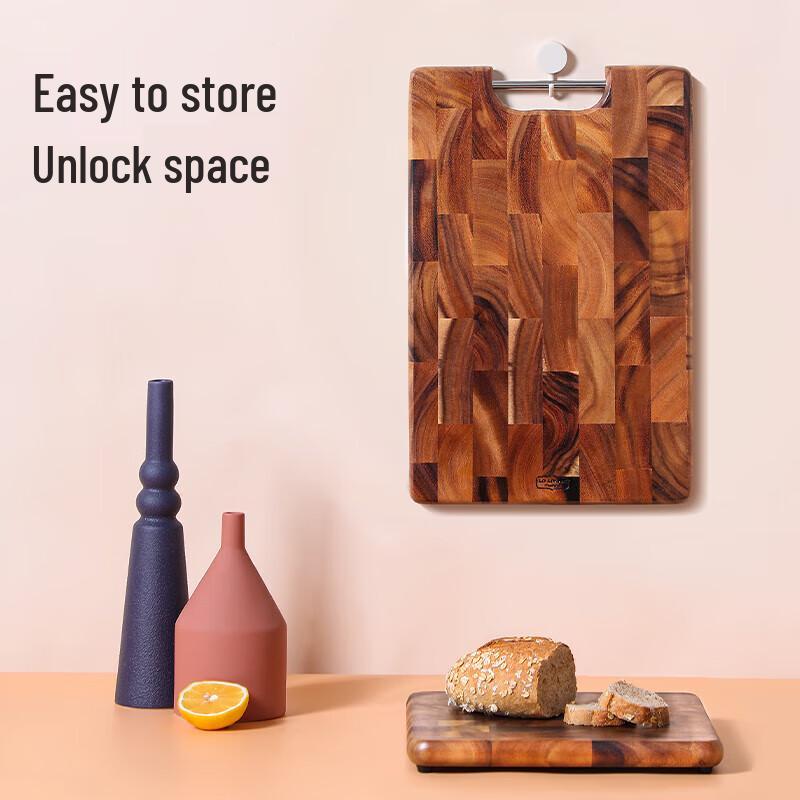 LC LIVING Thai Acacia Wood Cutting Board with Handle