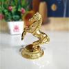 Golden Finish Jumping Horse Metal Statue for Wealth, Income and Bright Future & Feng Shui & Vastu (8.5 X 6.5 X 12 Cm, Gold)