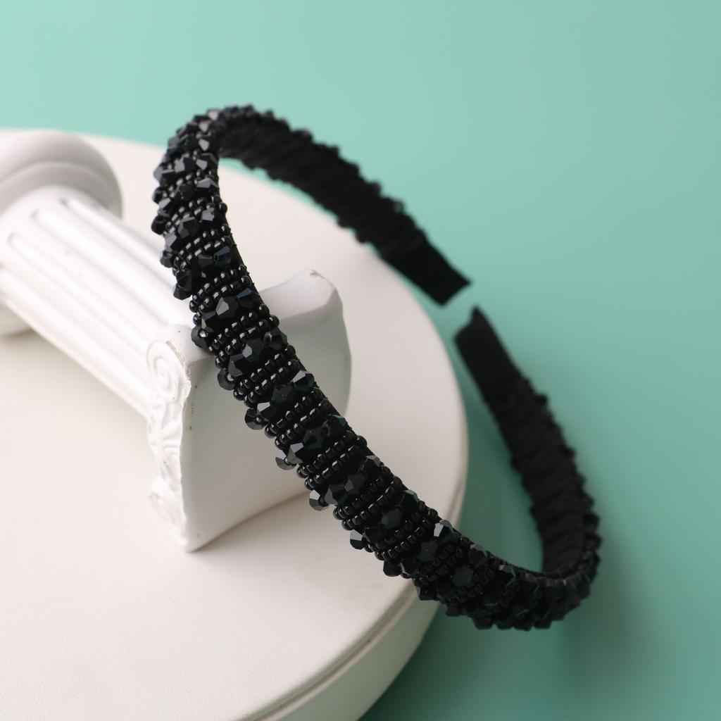 Weben Kristallperlen Stirnbänder für Frauen Mädchen Elastische Haarbänder für Frauen Mädchen Glänzendes Luxus Stirnband Haarreifen Kopfschmuck Geschenke