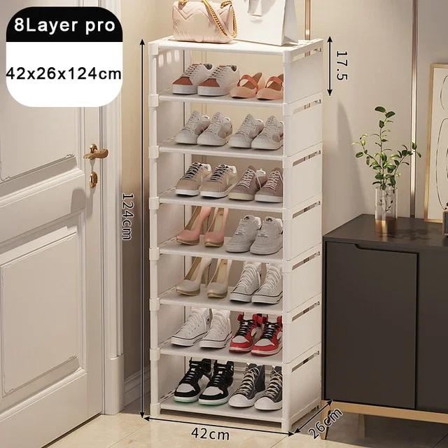 Shoe Organizer Shelf Multi-layer Stackable Dormitory Home Storage Stand DIY Wall Corner Space Saving Adjustable Shoe Organizer