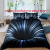 3 Stylish 3D Vortex Visual Printed Bedding Sets, Soft and Comfortable Breathable Duvet Sets for Bedrooms and Guest Rooms