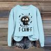 Women's Fashion Casual Long Sleeve Loose  Printed Sweatshirt