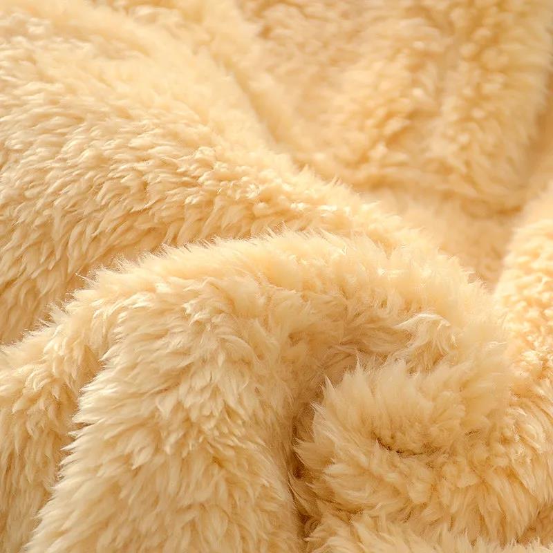 Infant Children's Suit Autumn and Winter Models Plush Suit Plush Boys and Girls Hooded Suit Two-piece Casual Sets Home Service
