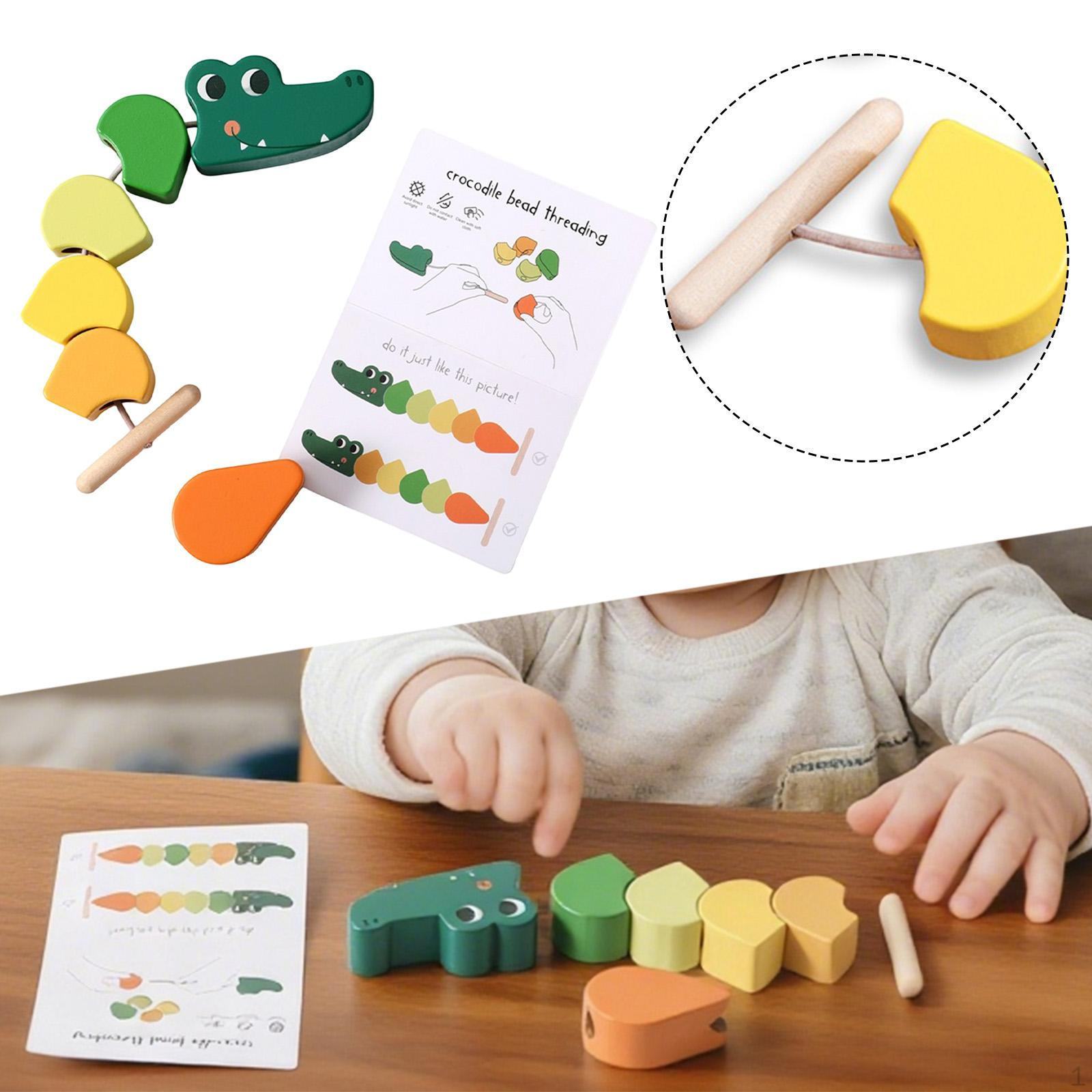 

Wooden Lacing Toy Threading Toys Learning Problem Solving Ability Preschool Toddlers Educational