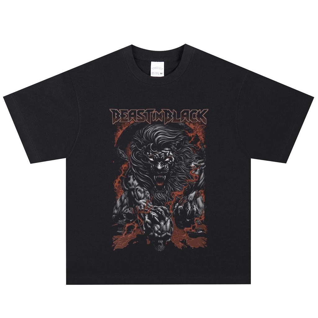 Beast In Black T-Shirt, Soft Fabric Casual Daily Wear