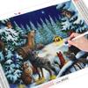 Diamantový obraz Jelen Full Drill Square 5D DIY Diamantové vyšívání Zvířecí Snow Mosaic Tree Kamínková sada Vánoční dárek
