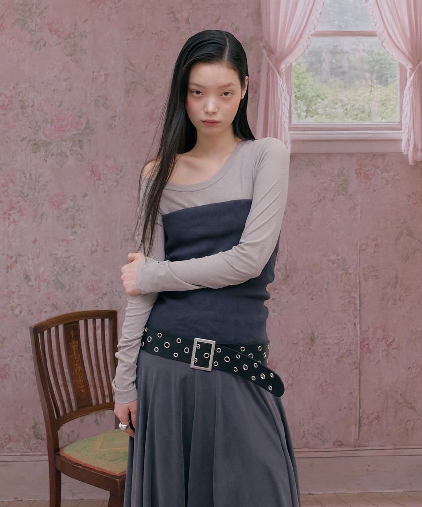 Tinsi Flow Fold Dress (Charcoal)
