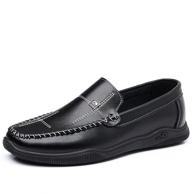 Men's shoes Business casual leather shoes Men's summer soft-soled Doudou shoes Soft leather soft-soled wear-resistant and deodorant loafers