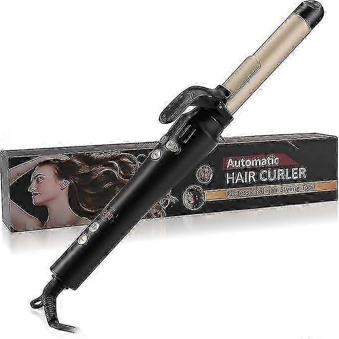 360 Rotating Automatic Hair Curler, 25mm Curling Iron with LCD Display, Adjustable Heat Setting 100-220C, Titanium Curling Iron, Rotating Hair Curler