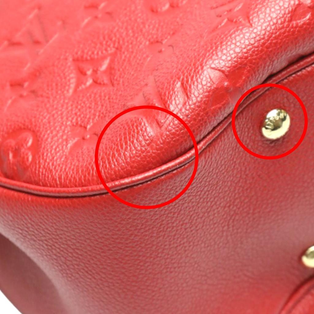 Louis Vuitton Monogram Empreinte Spontini Handbag Monogram Empreinte Red M42820 Used