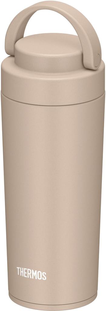 Thermos Vacuum Insulated Portable Tumbler with Carry Cafe CL Dishwasher-Safe Handle, 420ml, Latte, JOV-420