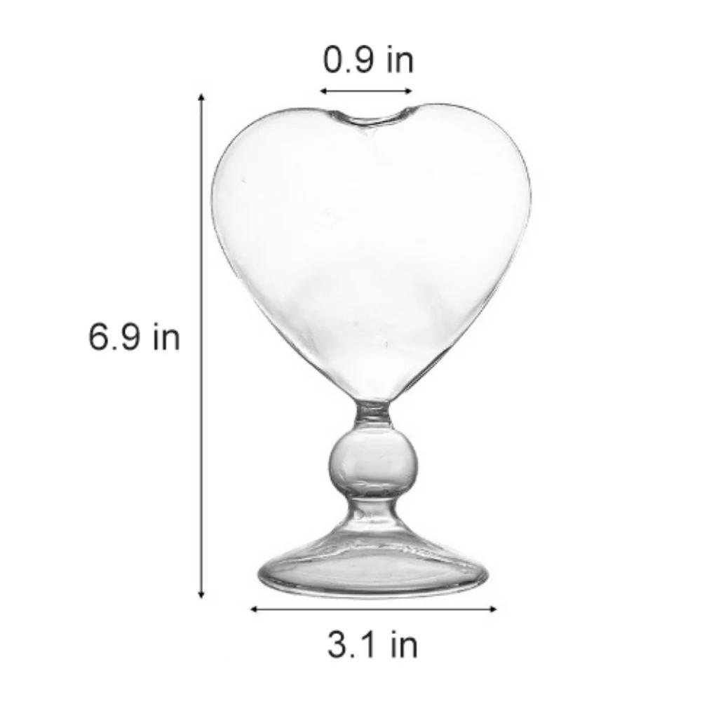 

310ml Heart Shape Cocktail Glass Without Straw Clear Wine Glass For Valentine s Champagne Glasses Drinking Cup for Bar Pub Club 310ml