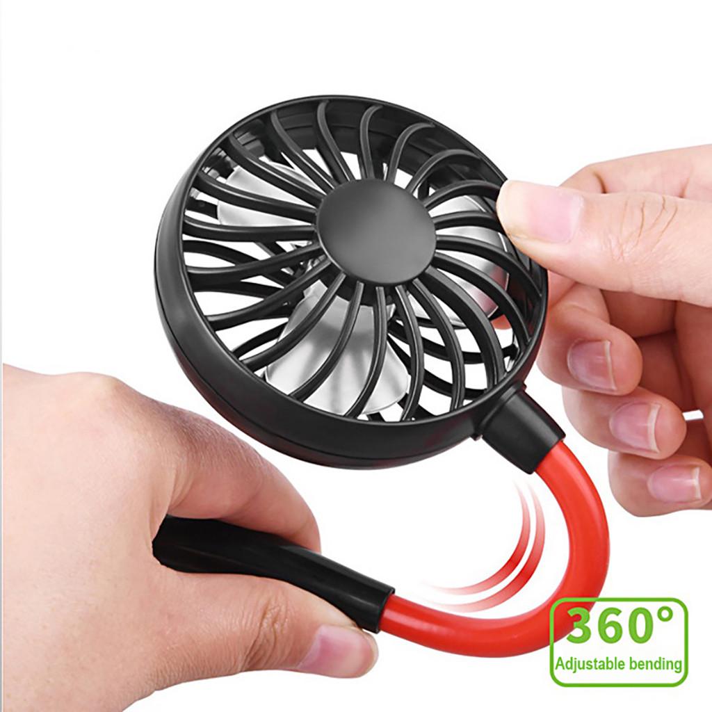 USB LED Light Rechargeable Neckband Lazy Neck Hanging Style   Fan