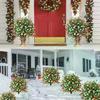 Artificial Flower,Artificial Petunias With Ground Stake, 18" Outdoor Faux Flowers For Garden, Yard, Planter And Porch
