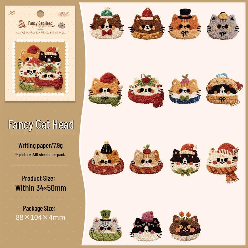 DIY Journal Sticker Pack: Ketchup Cardboard Scenery & Faux Fur Wang Miao Wardrobe Décor