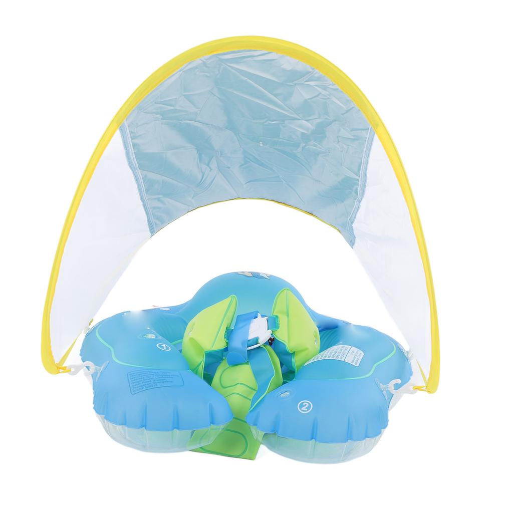 Baby Pool Float Baby Swimming Float with Removable Sun Canopy Children Sunscreen Swimming Circle