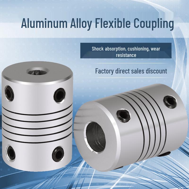 Aluminum Alloy Flexible Wire-Wound Motor Encoder Coupling D19*L25 (3-10) 4*8mm