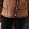 Young Mother's Fashionable 2025 Thick Velvet Leather & Fur Windproof Jacket