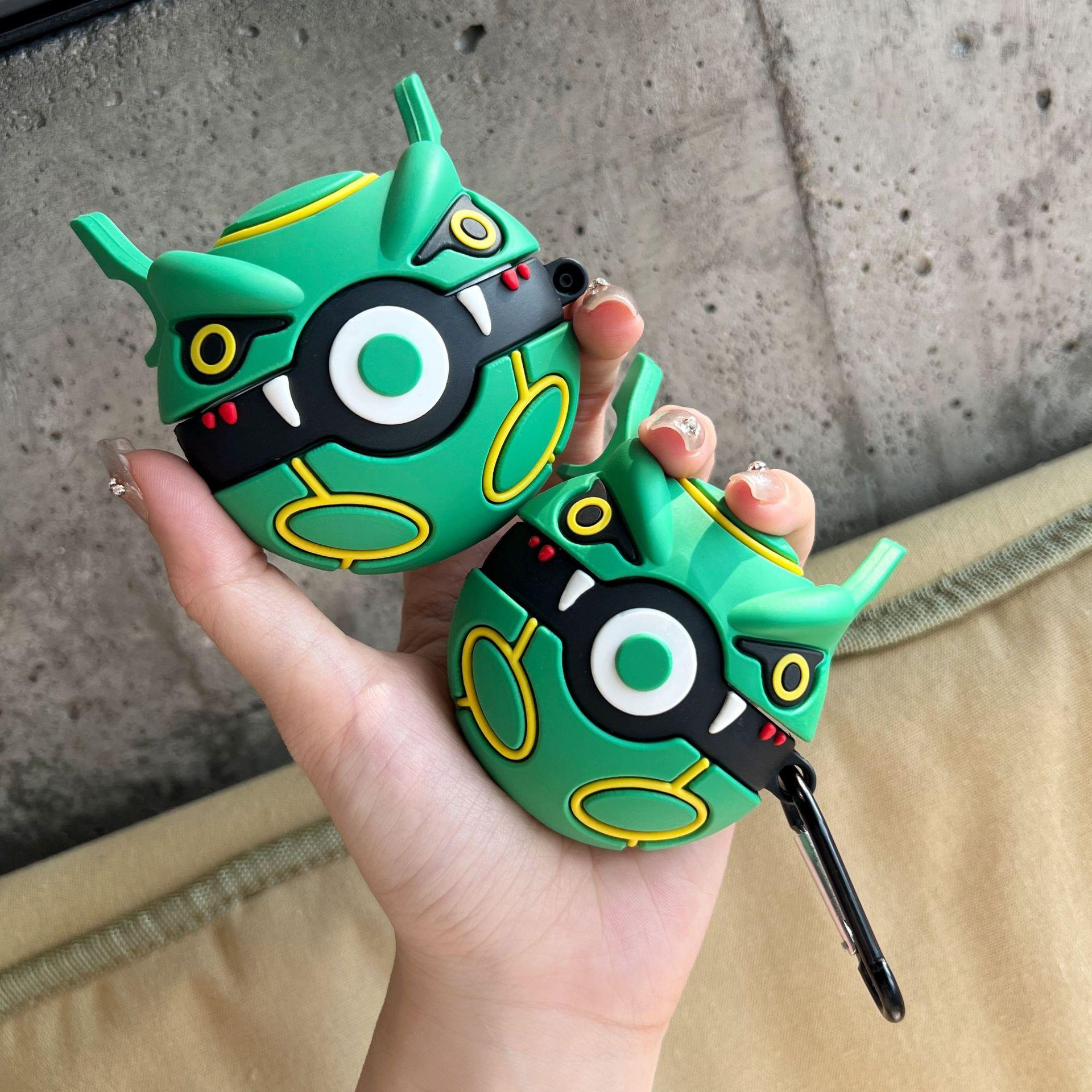 

Pokemon Green Ball Heavy Shockproof Protective Earphone Silicone Anime Cover For Airpods Pro 2 Case/Airpods 1/2/3 Case Funda airpods pro 2 2022
