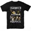 Band System of A Down Soad Faces Collage T Shirt Funny Graphic Tees Shirts Mens Tshirts Cotton Black Tee Shirts for Men