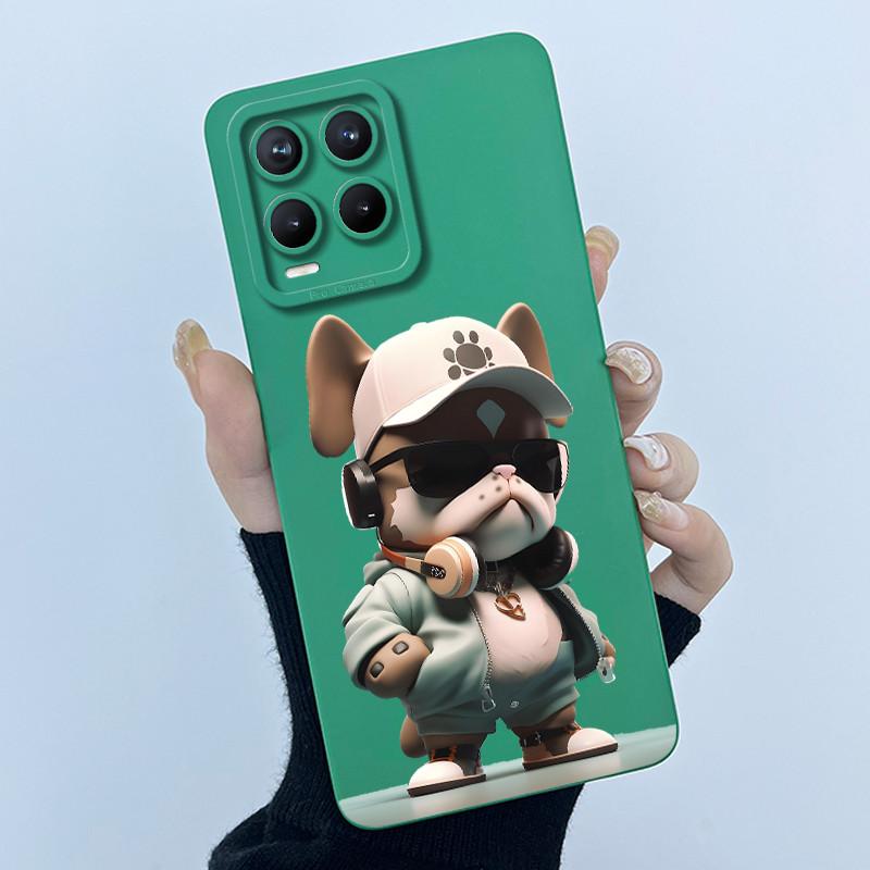 Phone Case For Realme 8 Pro 8i 8S 4G 5G Case Lovely Cartoon Flower Liquid Silicone Soft Shockproof Back Cover For Realme8 Bumper