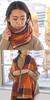 ORIM Soft and Warm Cotton Checkered Scarf Large Made in Japan [Casual Box] 100% [One Size/Beige] Throw,