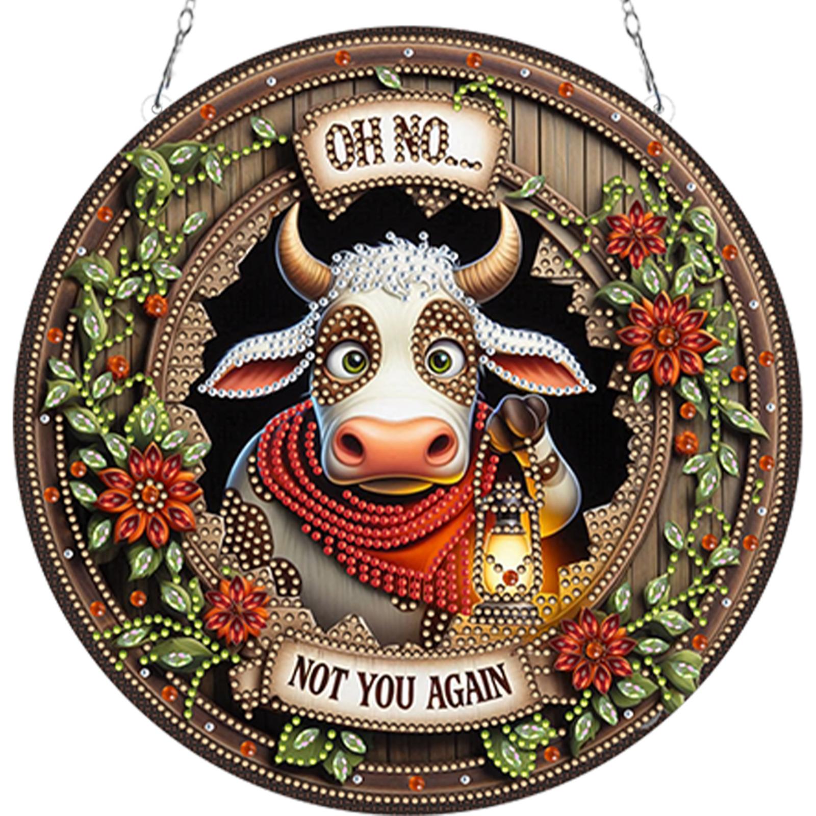 

Spring Garden 5D DIY Diamond Painting Dots Pendant Rhinestone Diamond Art Pendants DIY Diamond Art Pendant Kit for Wall Window