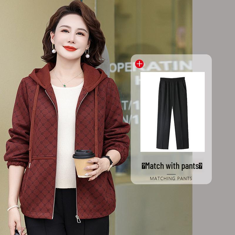 Mom's 2025 Fashionable Windbreaker: Stylish Spring/Autumn Outerwear for Middle-Aged Women in Their 40s and 50s