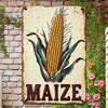 1pc Vintage Corn Metal Wall Art Sign - Rustic Corn Illustration with "Corn" Text, Perfect for Kitchen, Bar, Garage, and Logo Decor, Wall-mounted Iron