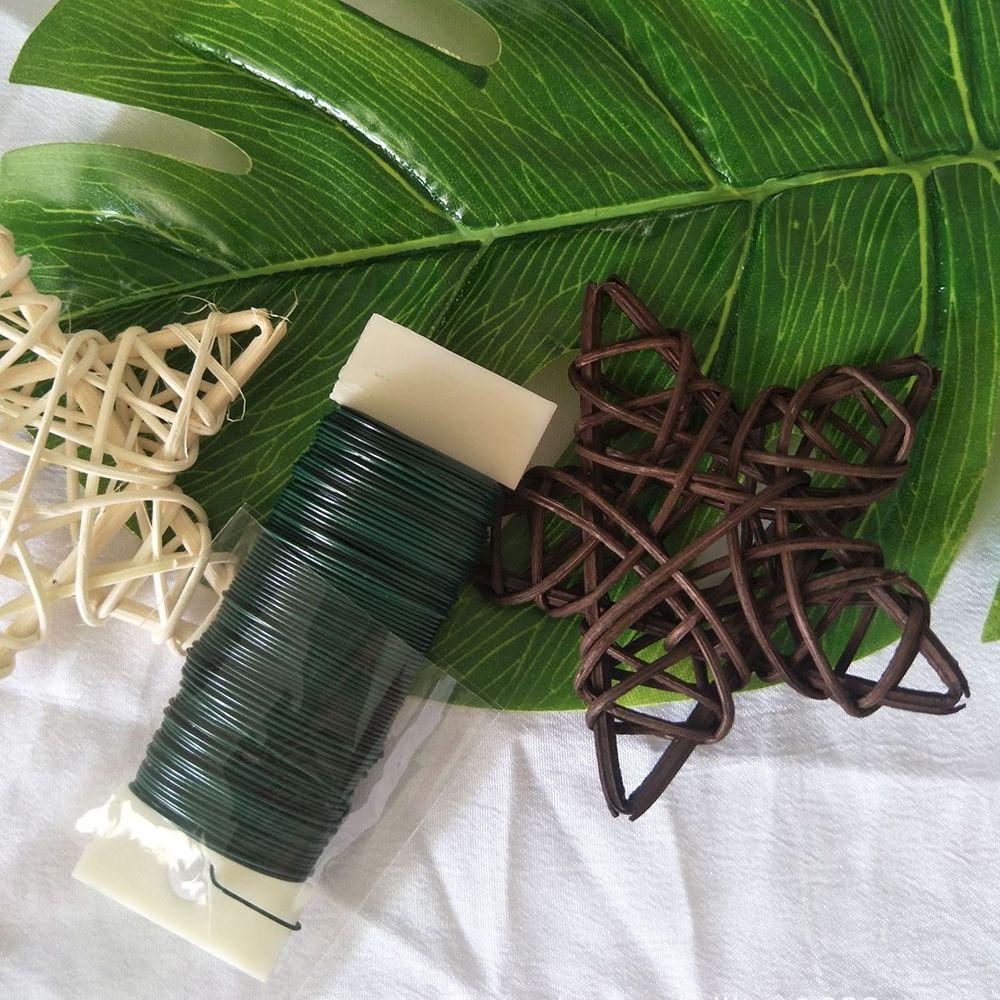 Wrapping Flower Arrangements Plastic Coated Wire Xmas Green Rope Paddle Wire for Crafts Floral Wire
